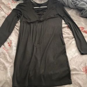 Long sleeve body con dress